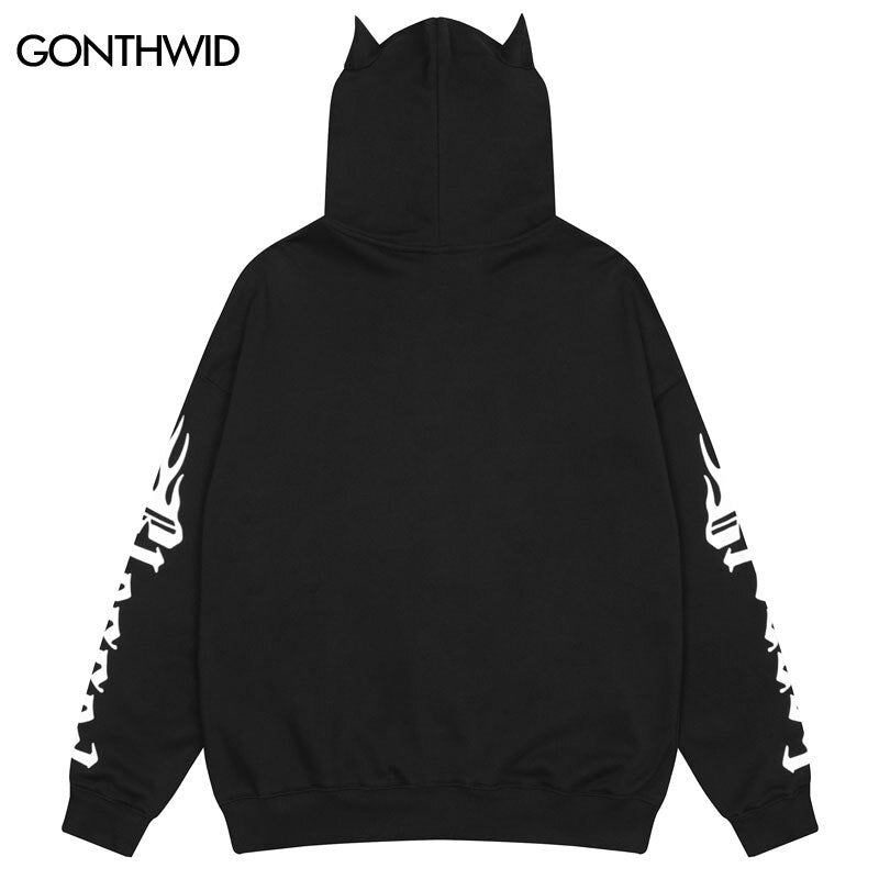 Hip Hop Hoodie Sweatshirt Jacket Y2K Streetwear Grunge Letter Print Zip Up Hooded Coat 2022 Vintage Harajuku Casual Cotton Tops