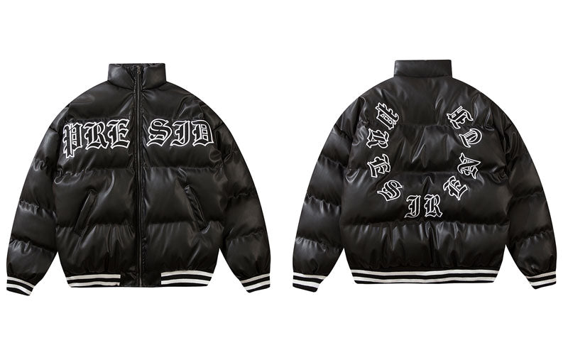 Winter Leather Puffer