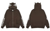 Hip Hop Hoodie Sweatshirt Jacket Y2K Streetwear Grunge Letter Print Zip Up Hooded Coat 2022 Vintage Harajuku Casual Cotton Tops