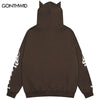 Hip Hop Hoodie Sweatshirt Jacket Y2K Streetwear Grunge Letter Print Zip Up Hooded Coat 2022 Vintage Harajuku Casual Cotton Tops
